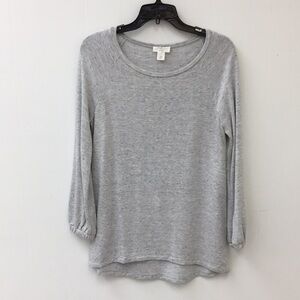 Loft Outlet Lounge Gray Speckled Long Sleeve Top size XS EXCELLENT Condition